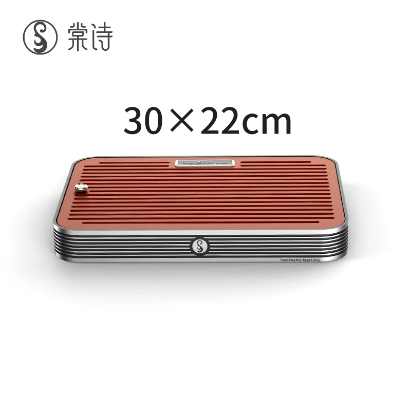 棠诗新款电木茶盘（30*22）家用干湿两用干泡茶盘办公室茶具2024