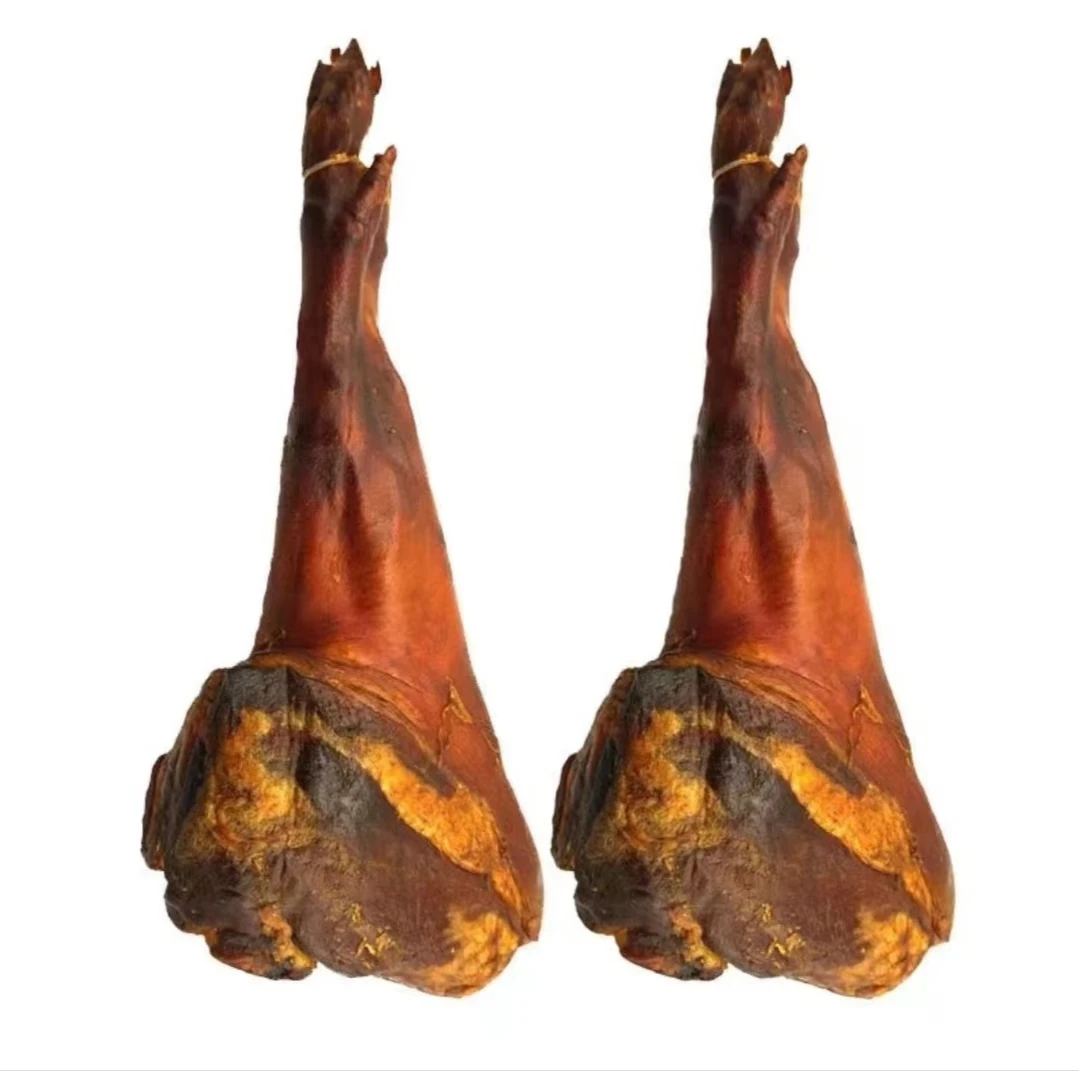 柴火烟熏腊猪脚脚四川农村农家猪肉猪蹄川渝猪脚烧皮洗切发货猪手