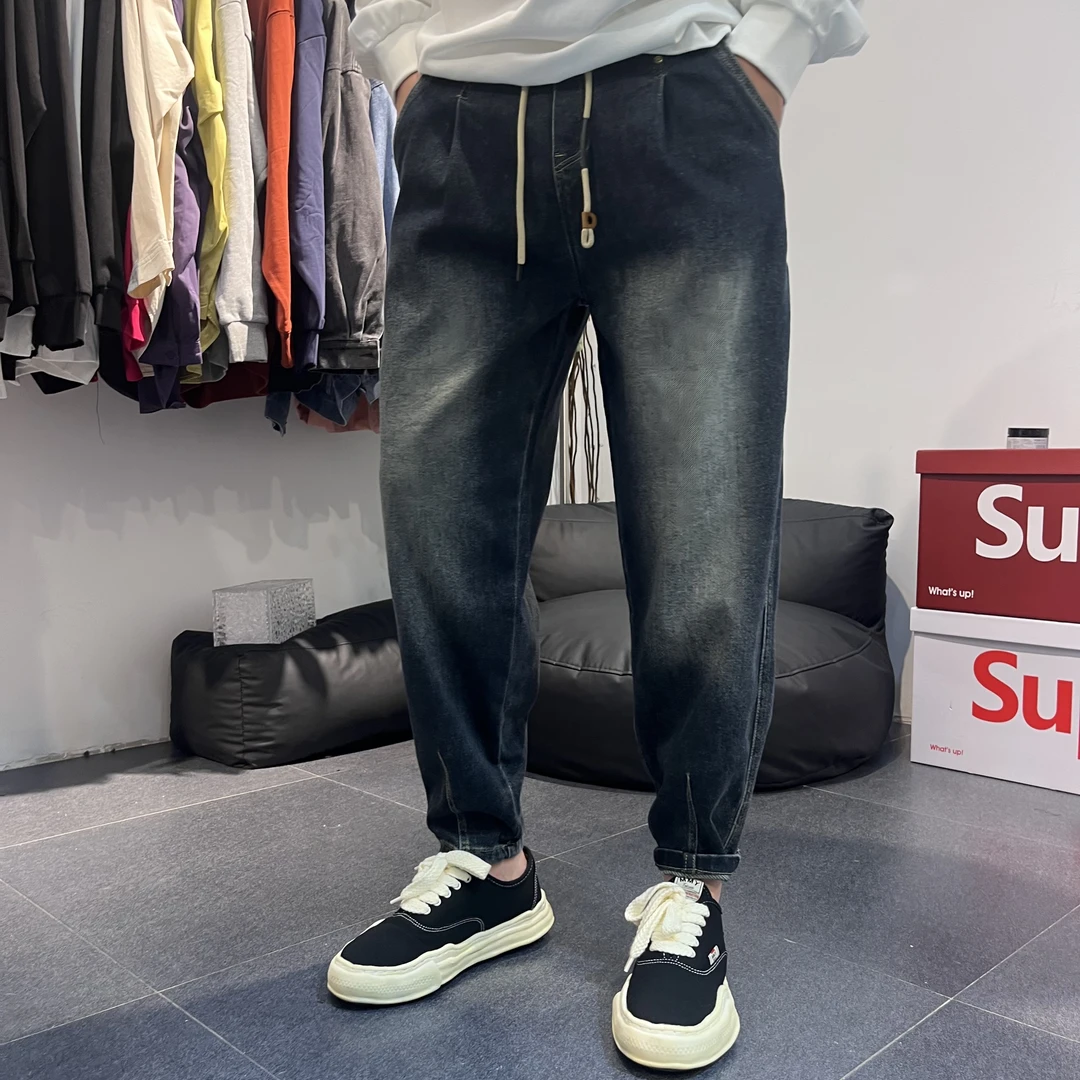 2024早秋新款时尚百搭哈伦小脚牛仔裤6643-1