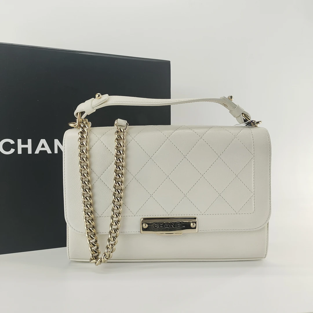 95新 Chanel/香奈儿  香奈儿白金邮差包 手提单肩斜挎包