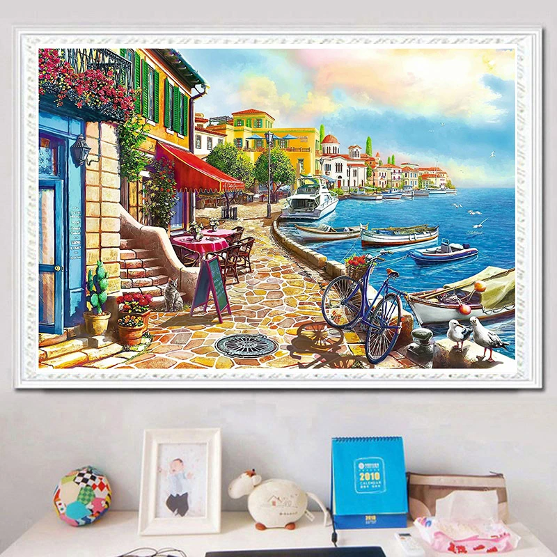 甜心Kes新款夏日单车十字绣大格75*100厘米43种颜色手工diy精准