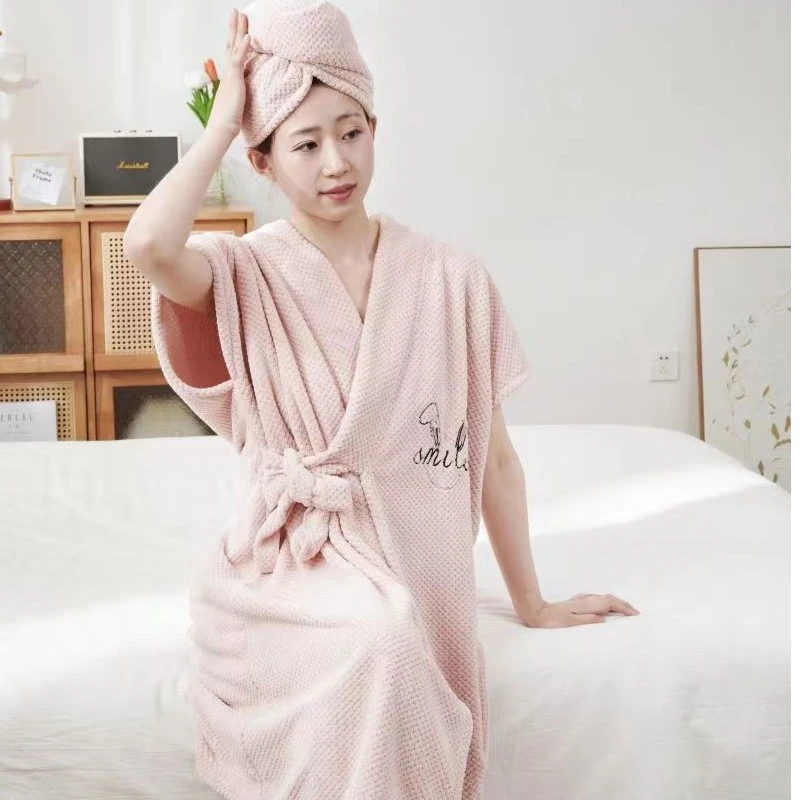 成人家用洗澡速干吸水柔软情侣长款加厚裹巾宽松大码简约擦头巾