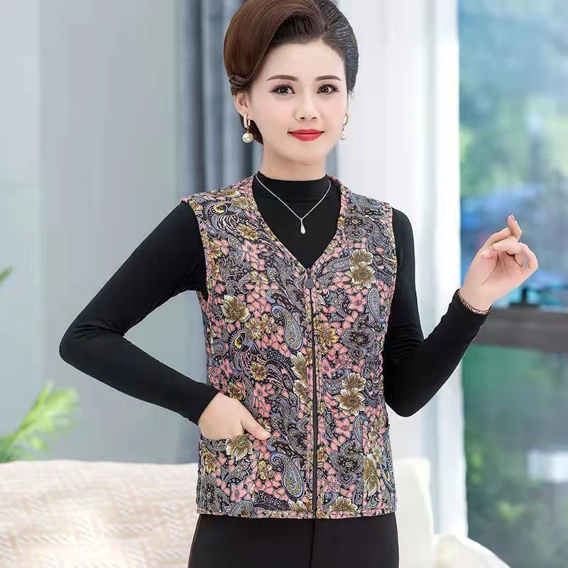 【反季清仓】新款中老年保暖棉马甲坎肩妈妈装背心马夹女内外穿百搭