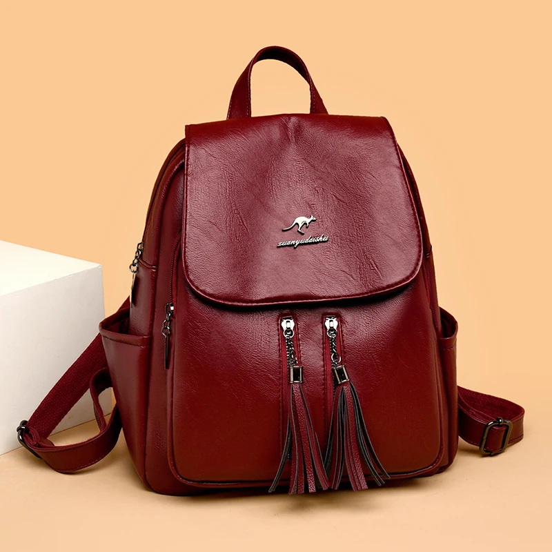 双肩包时尚百搭休闲潮流韩版双肩包女双肩背轻便1