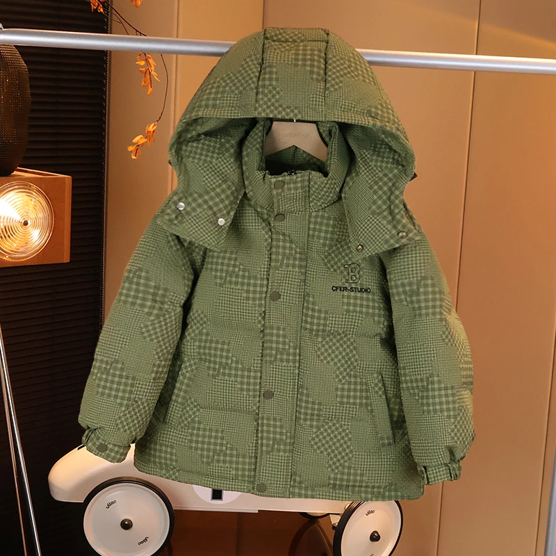 现货【羽绒服】男童白鸭绒加厚保暖连帽冬款外套中大儿童 潮流C2443