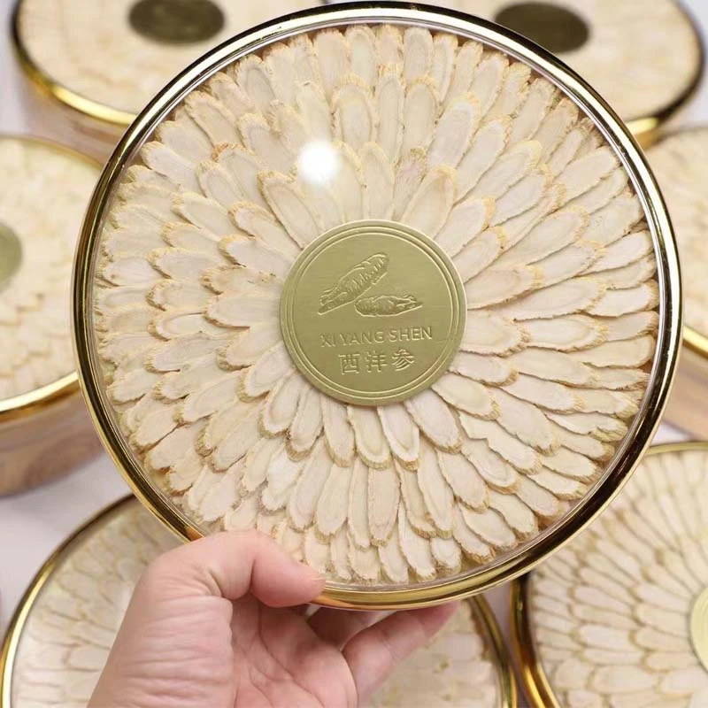 西洋参片正品西洋参高档豪华礼盒花旗参斜片礼盒250克送礼佳品