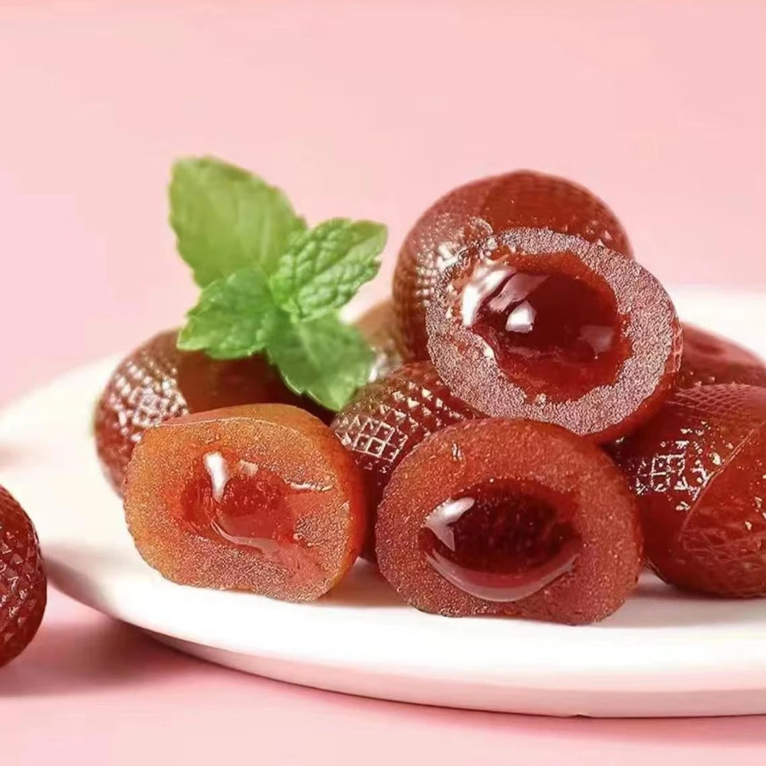 爆浆山楂球零食山楂零食爆浆水果山楂空心山楂山楂年货网红爆浆