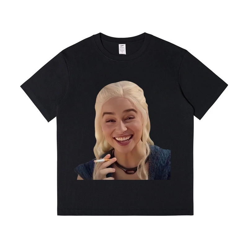 龙妈斯冒克款圆领纯棉短袖