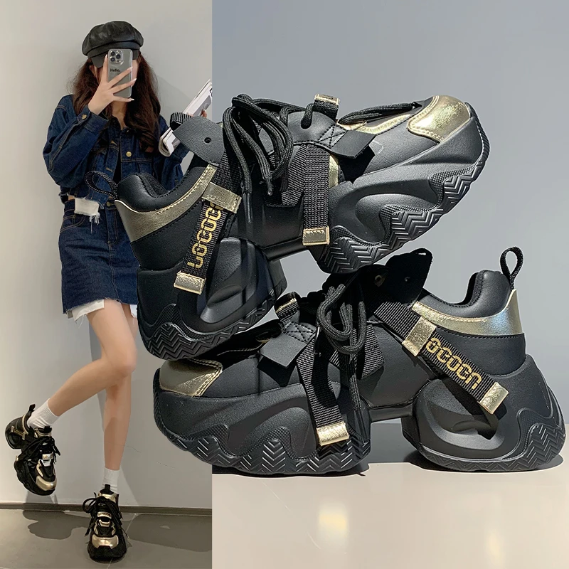 【小磊哥哥】 2023小个子增高老爹鞋潮流时尚厚底休闲鞋女鞋GCR5233