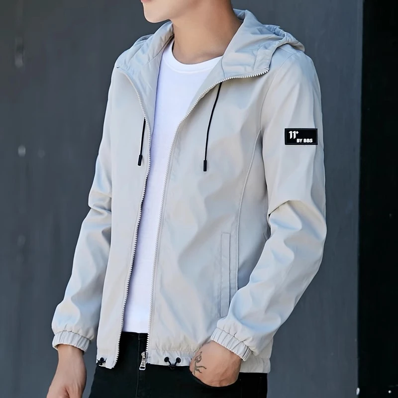 夹克男士加绒2025春秋季潮牌冲锋衣防风上衣休闲工装连帽外套男装