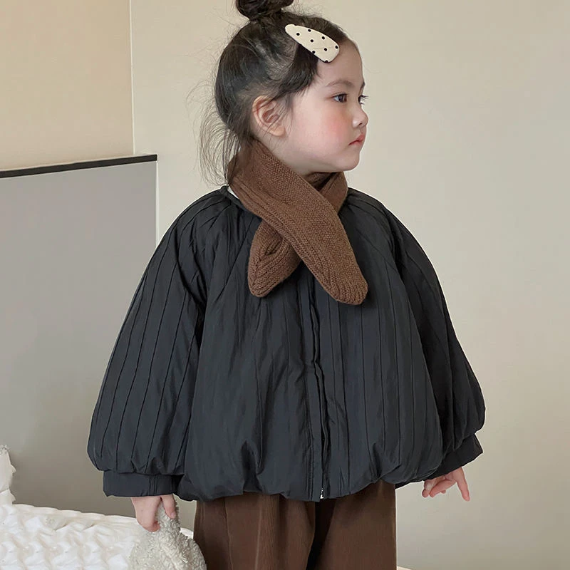 宝宝夹棉加厚棉服冬装新款2025女童洋气儿童保暖冬季棉袄外套棉衣