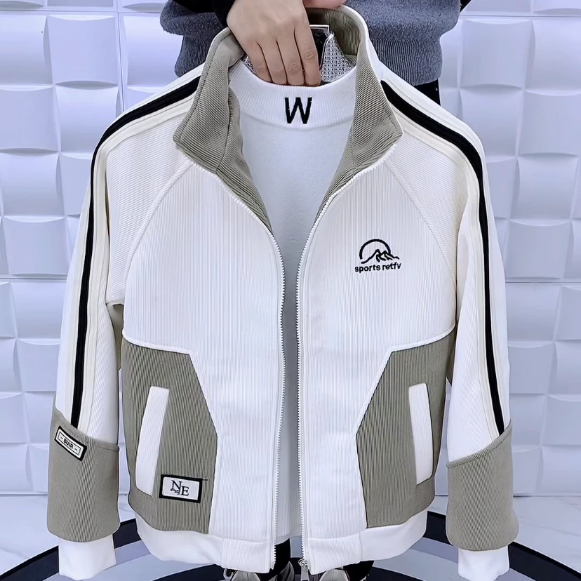 秋冬款外套男士2024新款加厚加绒保暖夹克男生冬季立领青年男装