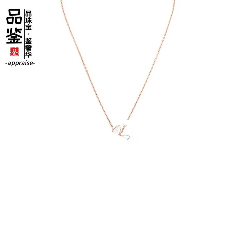 铜合金项链 【品鉴】CNC精工蝴蝶气质白色时尚百搭简约奢华 Z8868