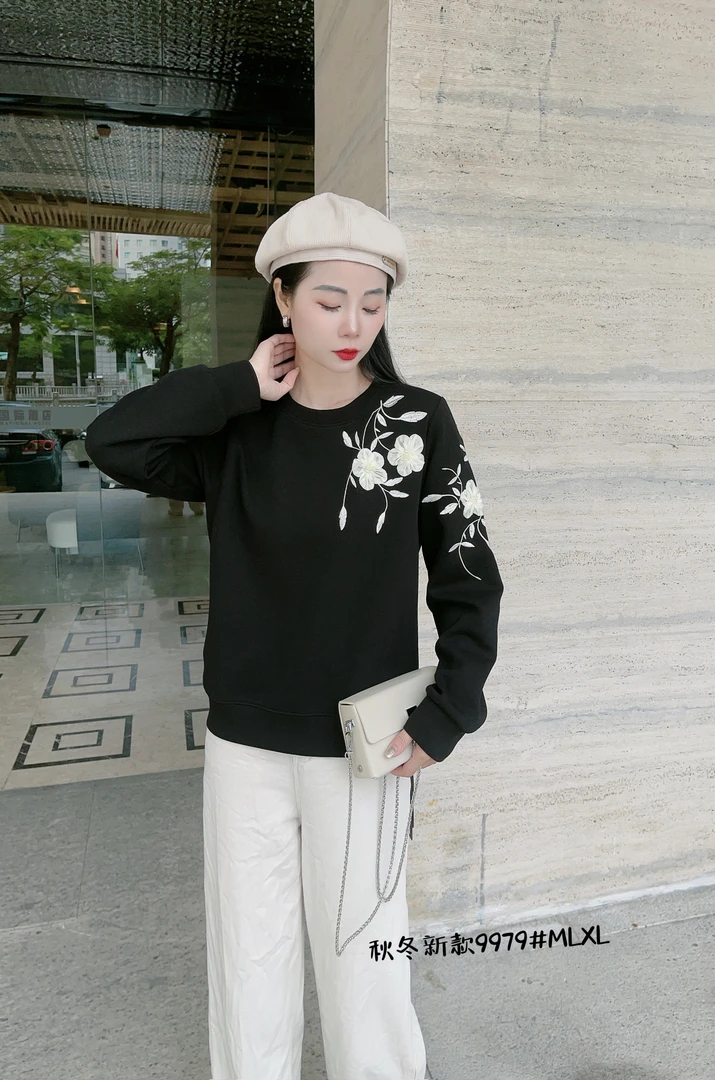 双鱼秋冬新款刺绣卫衣9979