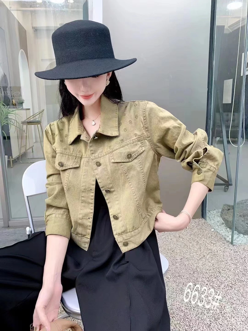 靓一族早秋新款牛仔外套2201