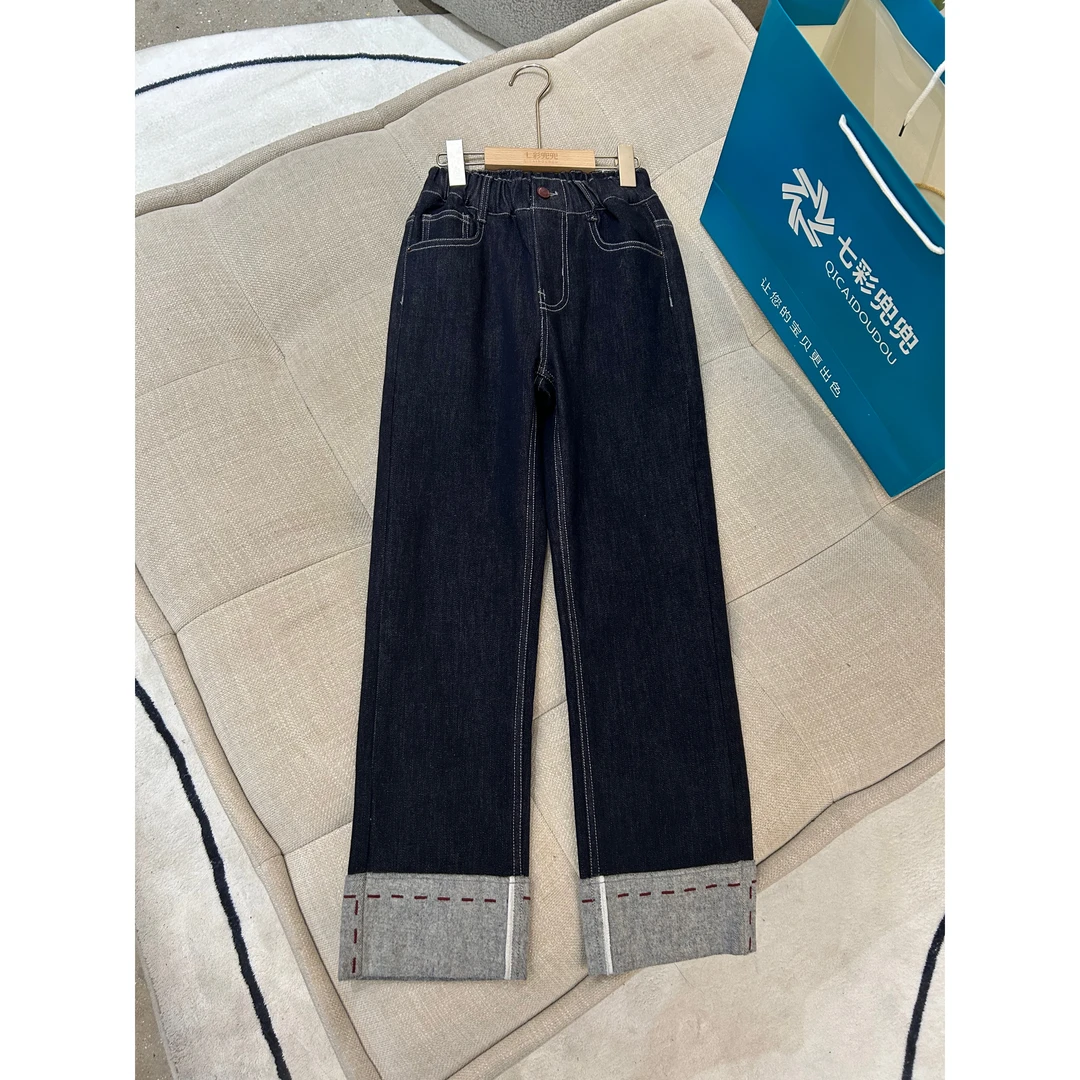 1499女童牛仔裤新款爆款秋季大女孩洋气直通显瘦水洗软牛仔裤童装