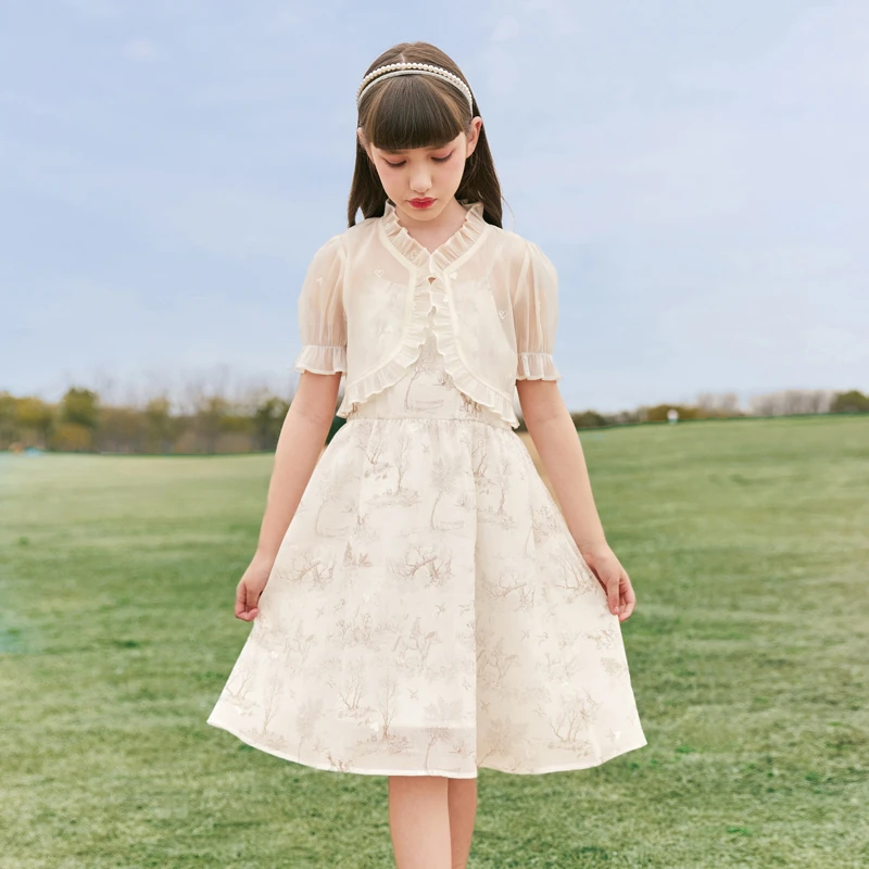 0626女童连衣裙夏装2023新款儿童裙子夏款中大童公主裙夏季仙气童