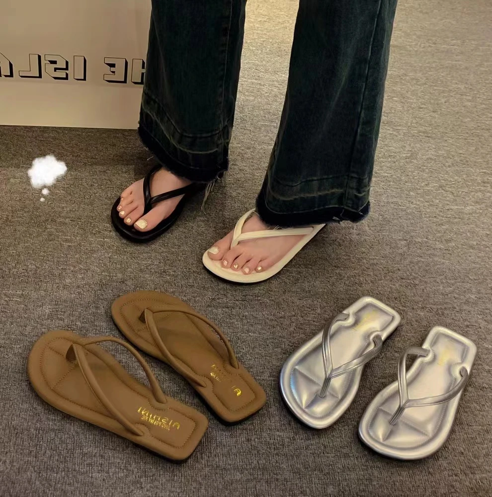 2024新款法式晚风小众高级感夏季外穿平底人字拖鞋平底沙滩拖鞋