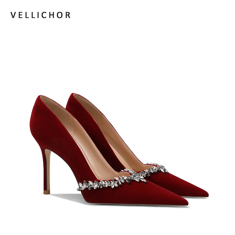 红色婚鞋气质高端结婚爆款尖头细跟婚纱秀禾可穿敬酒不累脚高跟鞋