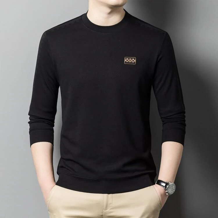 【专柜正品】高档秋冬季长袖男士圆领潮流长袖纯色卫衣休闲时尚