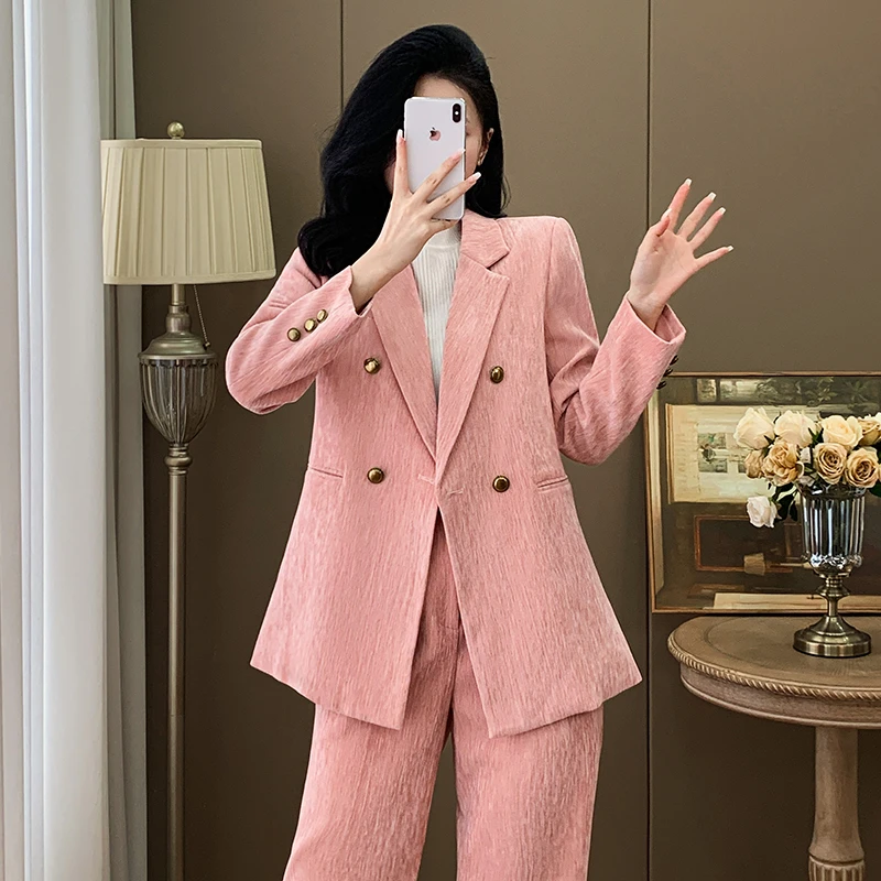 职业西装套装秋冬新款修身女神范通勤休闲炸街西服气质工作服1567