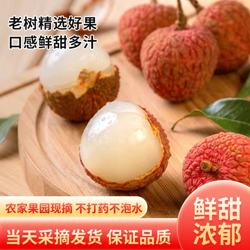 (2024省外现货】广东高州白糖罂荔枝5/10斤装皮薄肉厚现摘现发