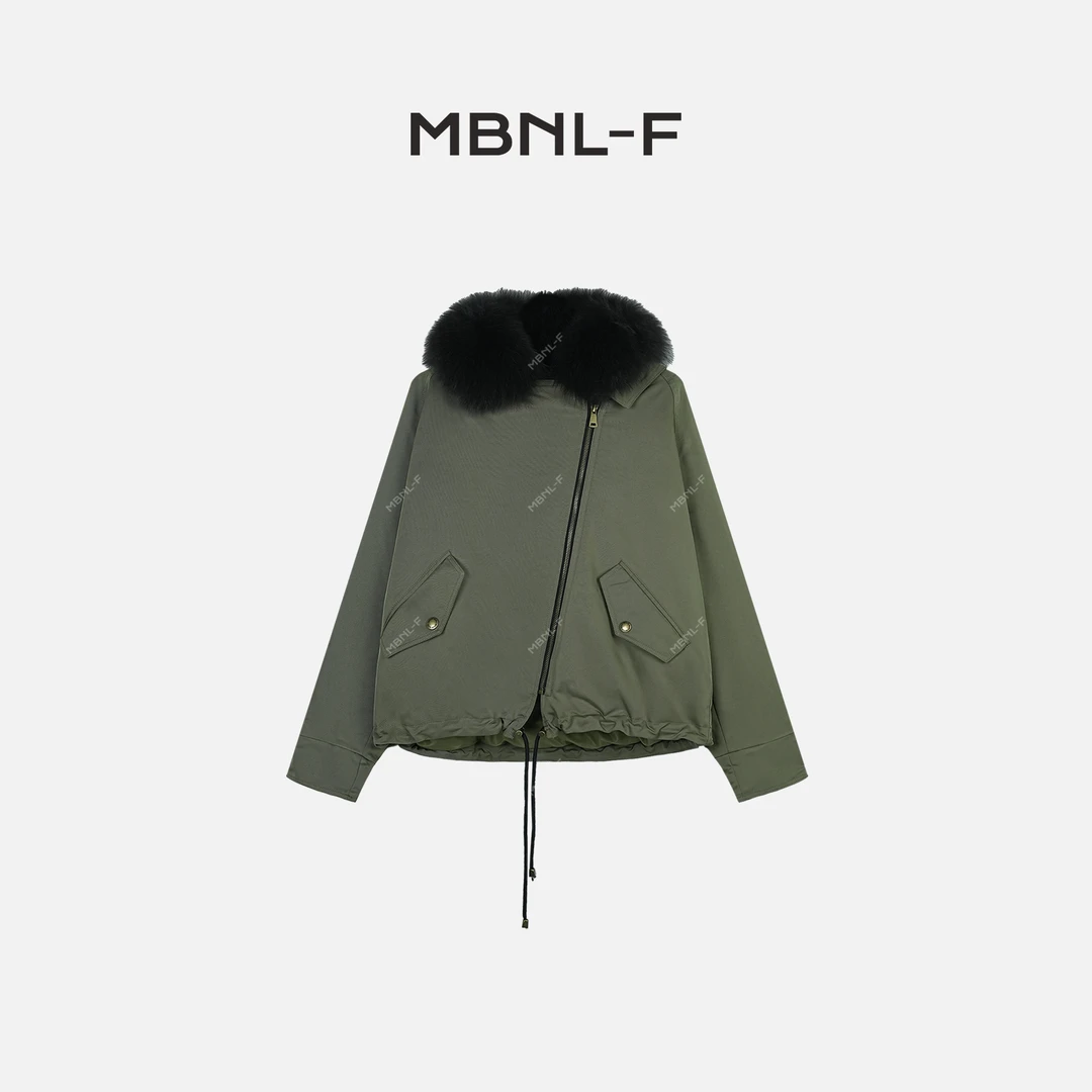 MBNL-F2024F/W新品 狐狸毛领派克羽绒服夹克短外套 秦磊XM-WT2745