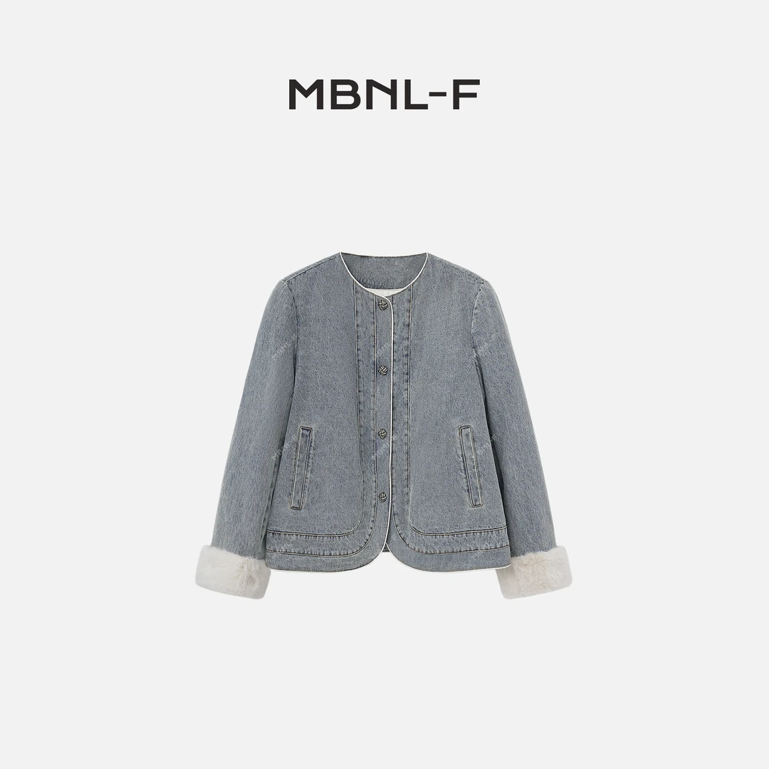 MBNL-F“牛仔鹅绒服” 2024F/W新品 水貂袖鹅绒服 秦磊XM-WT5126