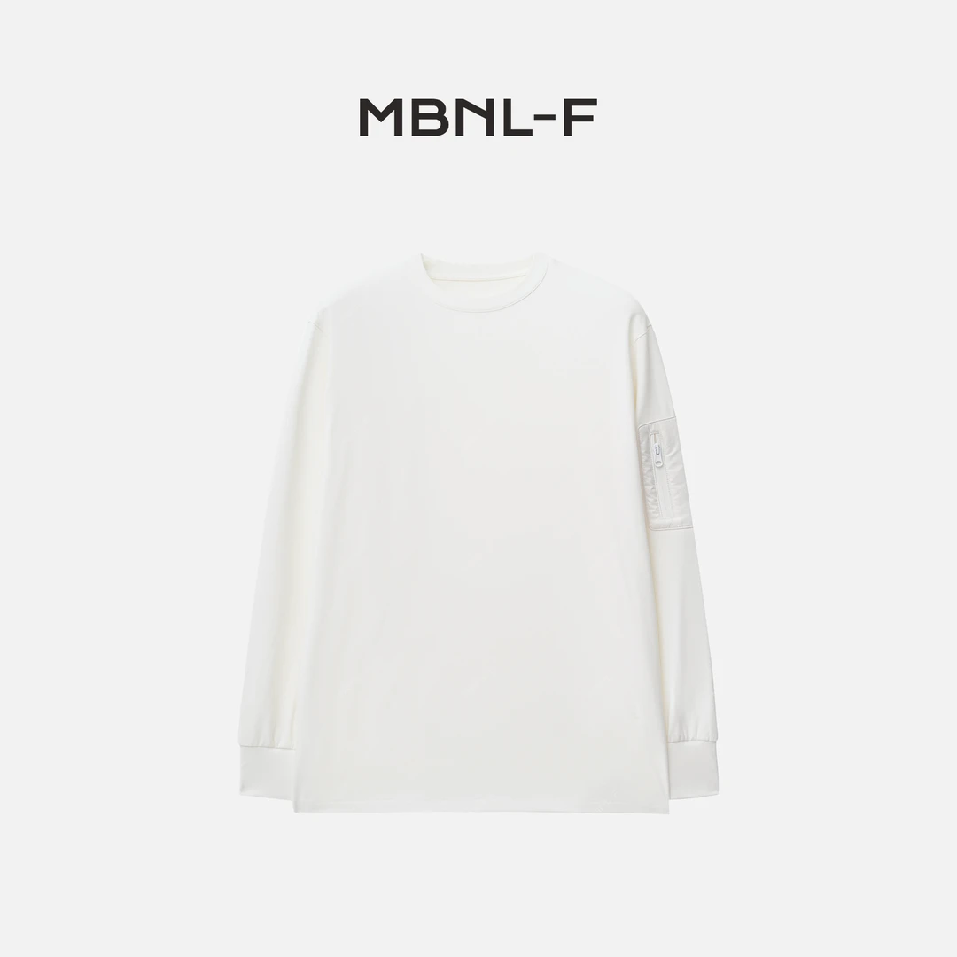 MBNL-F2024F/W新品 抓绒高级感圆领侧口袋纯色T恤 秦磊XM-T71011