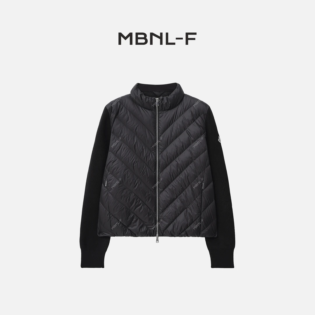 MBNL-F2024F/W新品 欧式简约斜条纹针织袖鹅绒服 T秦磊XM-YR85335