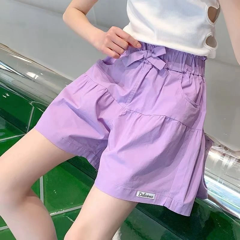 女童短裤儿童夏季外穿薄款休闲裤女宝洋气女孩时尚百搭中裤五分裤
