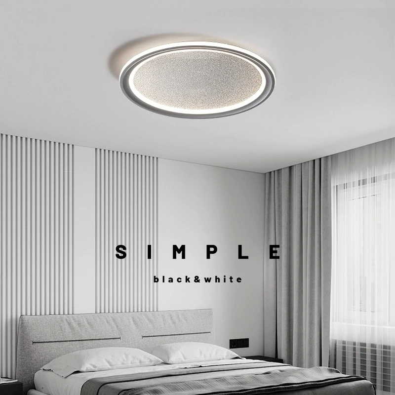 意式极简星空卧室灯简约现代大气主卧圆形全光谱家用吸顶灯灯具