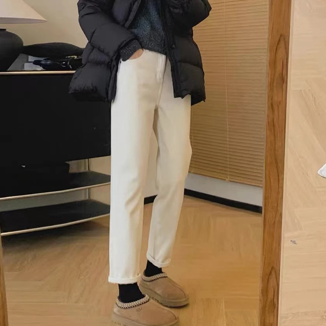 P&C Studio 阳光暖绒加绒加厚牛仔裤