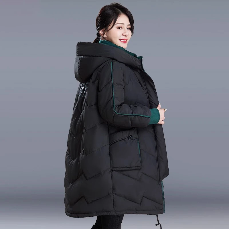 胖妈妈冬装加厚棉服外套大码加肥洋气中老年女秋冬棉衣棉袄中长款