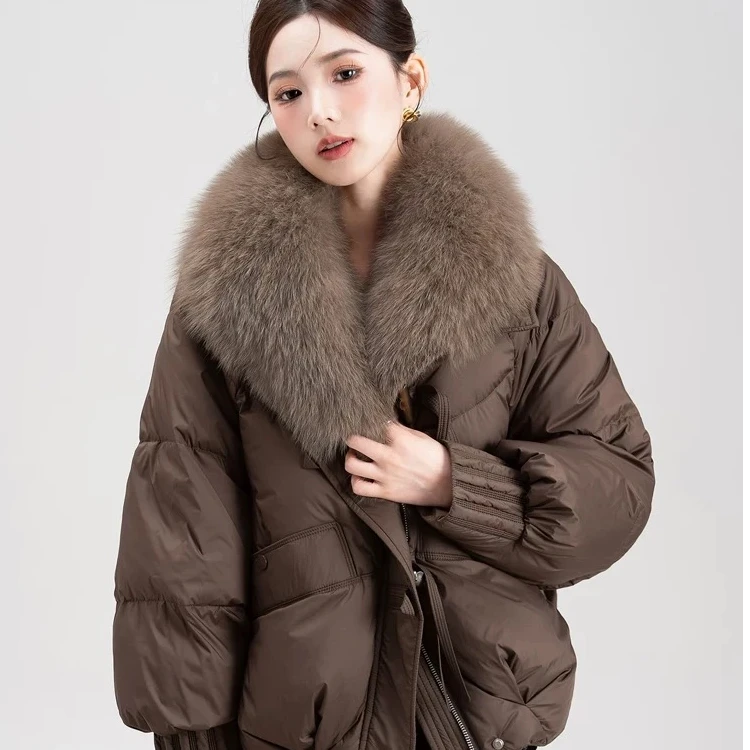 宽松遮肉显瘦气质棉服女2025年秋冬季新款设计感夹绵加厚保暖外套