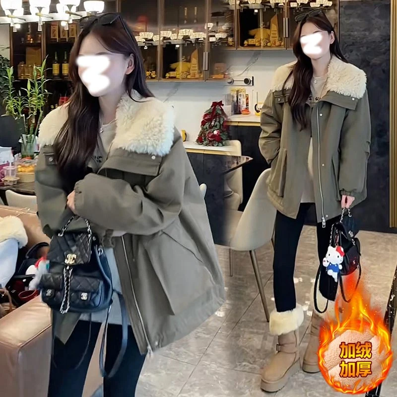 2025年秋冬季新款韩版时尚高级感棉服女加厚外套百搭小个子外套潮