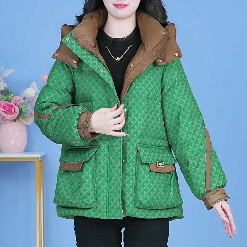 2025秋冬新款女装高级感小众气质轻奢时尚棉服保暖御寒大口袋外套