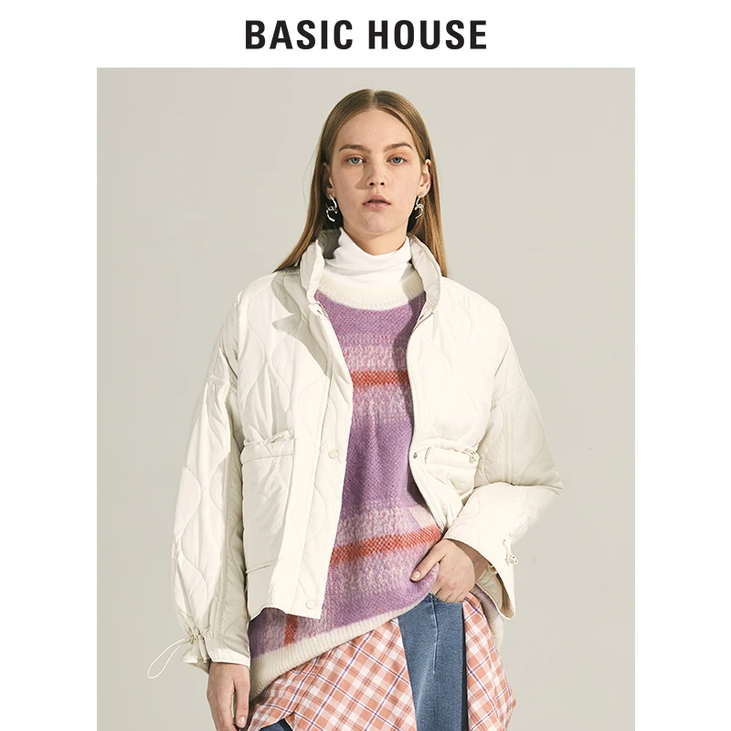 Basic House/百家好冬季立领纯色棉服加厚外套B0142B50932
