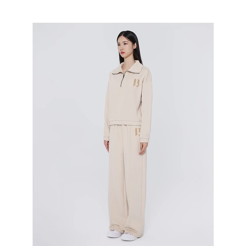 Basic House/百家好尤莱特卫裤女直筒宽松长裤直筒B0062B50322