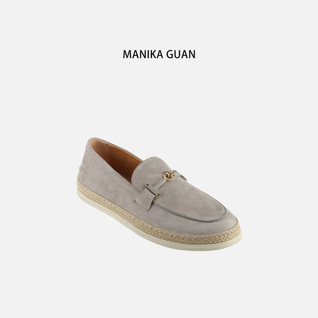 MANIKA GUAN 舒适金扣百搭气质时尚女士乐福鞋MK203169