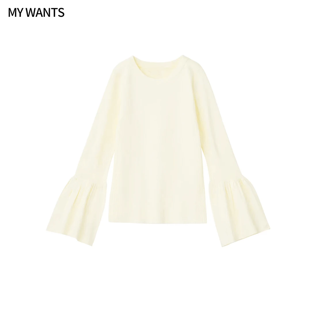 MY WANTS“冬日手工坊”~百搭不规则设计师简约秋季长袖圆领DY566