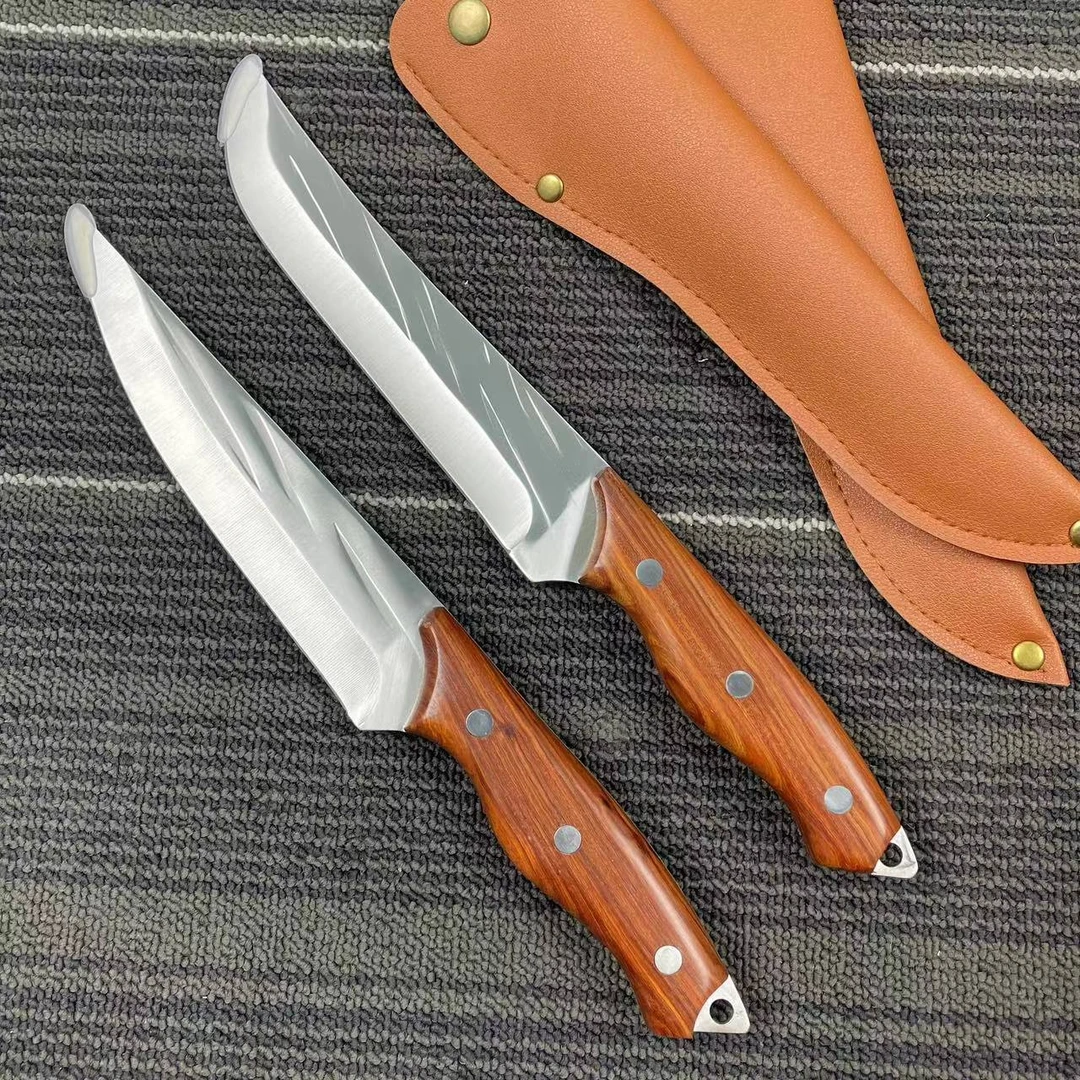 高档剔骨刀套装红檀实木分割刀剥皮锋利宰猪刀多功能水果刀剔肉刀