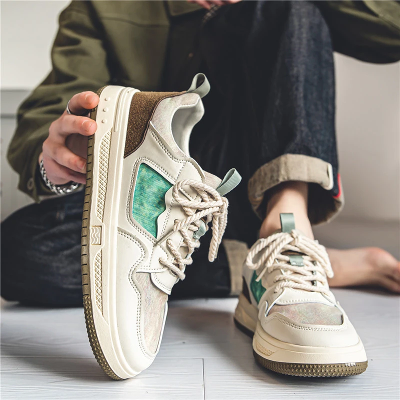 男鞋M板鞋春夏四季透气小白鞋复古文艺百搭跑步运动休闲潮鞋318