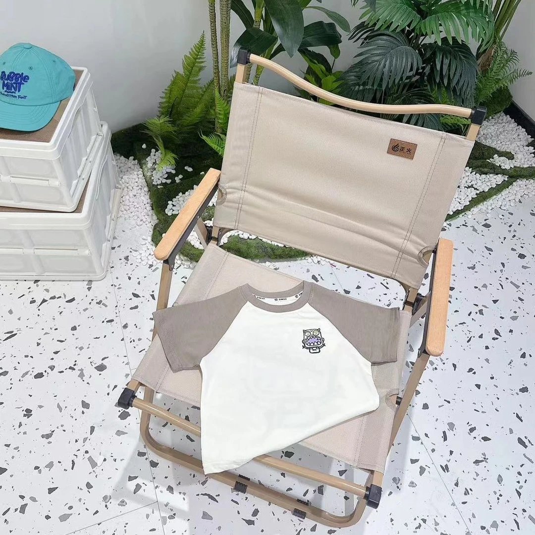 T8799   怪兽印花插肩袖