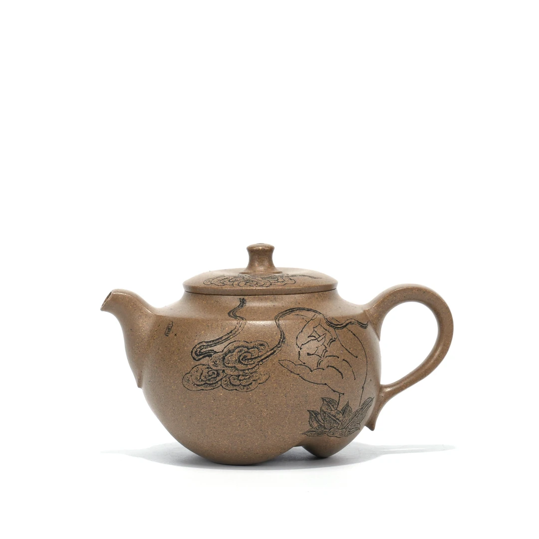 范家壶庄《丰物清宵》大生青段175cc品牌系列手工紫砂壶