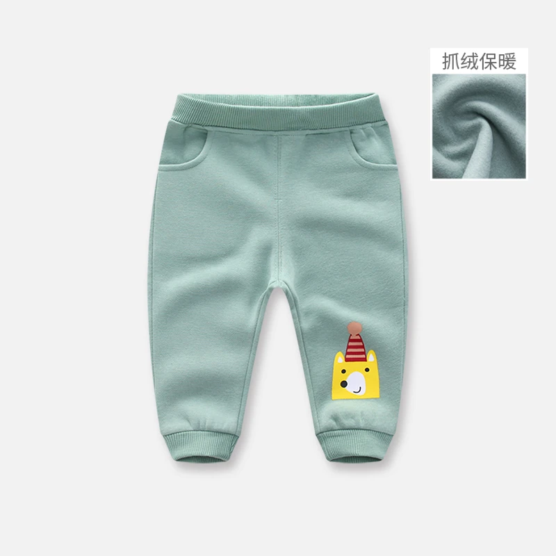 K2880//宝宝初春薄绒长裤新款男童束脚运动裤秋季女童时尚裤子