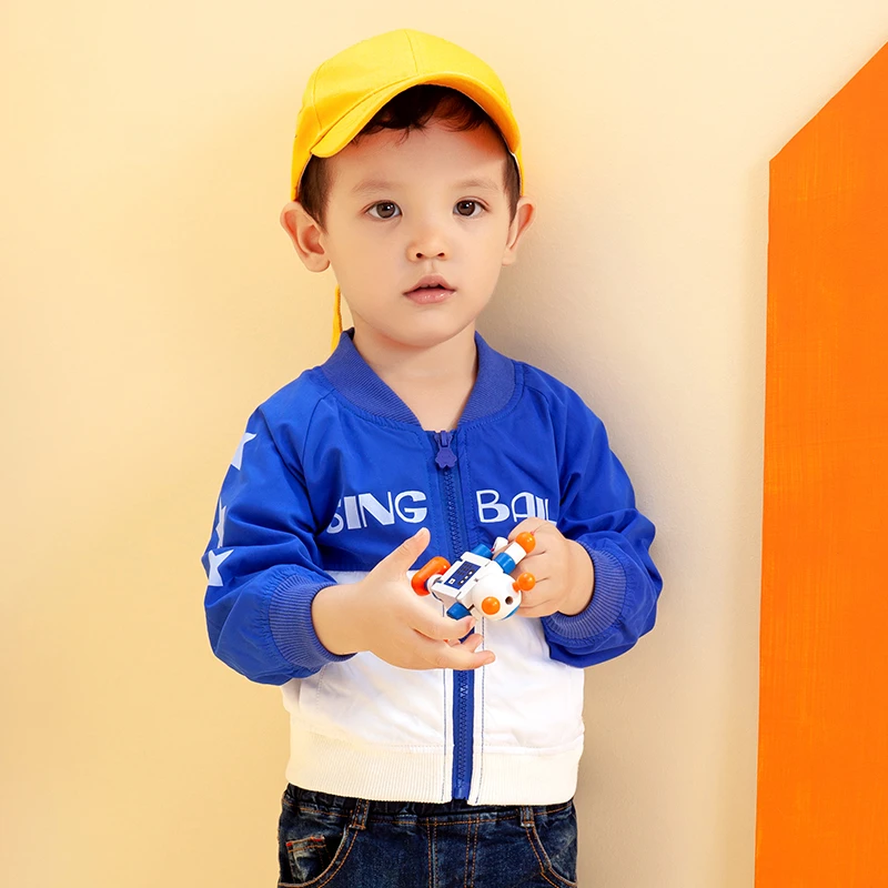 W0613//儿童外套男童夹克衫宝宝春秋运动装婴幼儿防风立领上衣