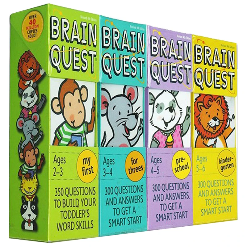 妙神童英文原版Brain Quest低幼系列大脑任务智力开发问答卡片