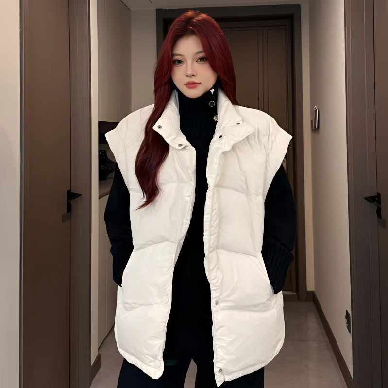 Xiaix【白梅映雪】冬季时尚短款休闲马甲保暖羽绒服MJ0916