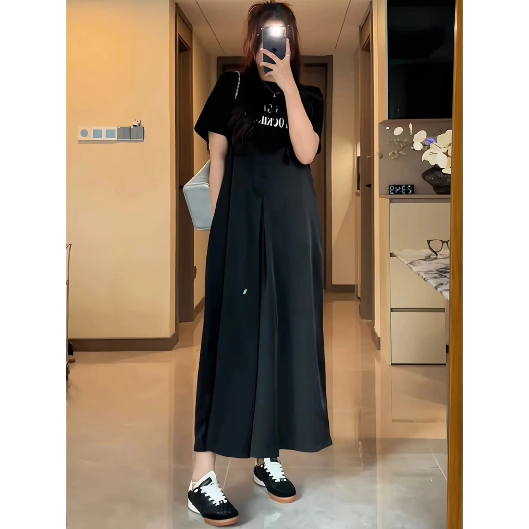 Xiaix【御风而来】休闲显瘦宽松百搭纯色背带裤BD0322夏夏